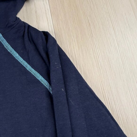 Wears Woody Womens Blue Lightweight Performance Pullover Hoodie Size Medium - Picture 3 of 10